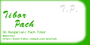 tibor pach business card